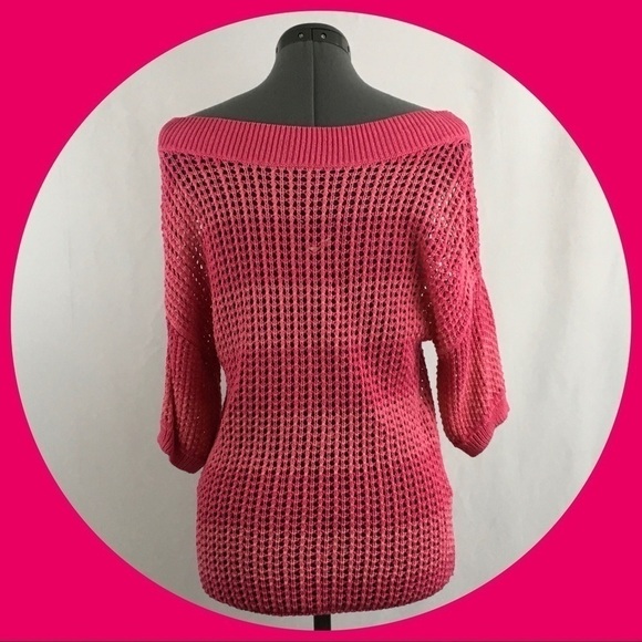 𝅺Armani Exchange Open Weave Crochet Sweater Top Size XS - Picture 4 of 7